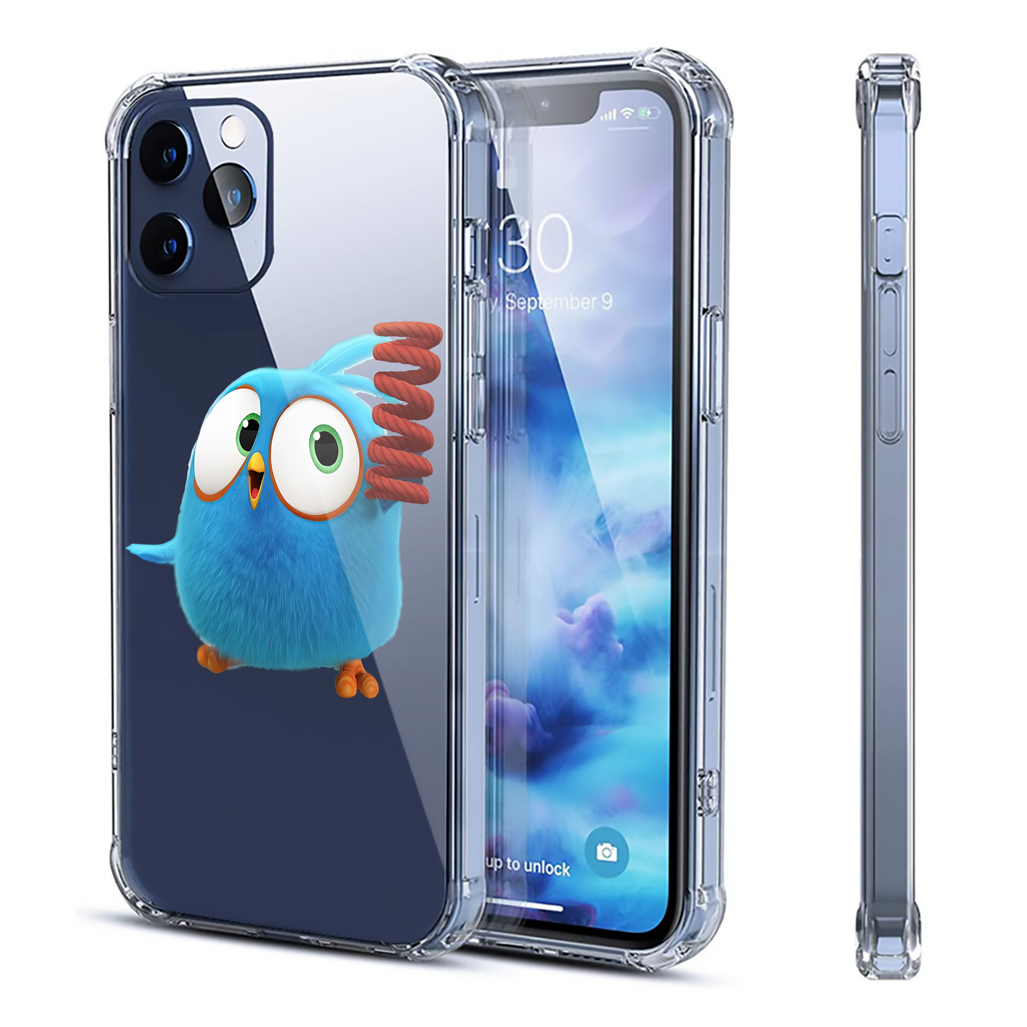 （画像用） Angry Birds アングリーバード 【iPhone 12シリーズ対応】透明スマホケース（クリアソフトケース）